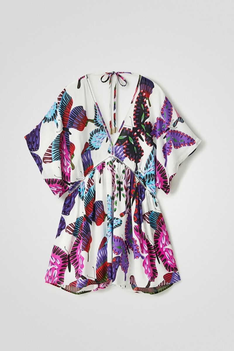 Desigual Pre-Loved white swimwear kimono, Size M Desigual Pre-Loved white swimwear kimono, Size M