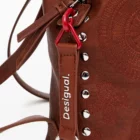 Desigual brown mandala embroidered backpack