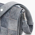 Desigual medium braided grey bag