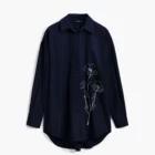 Desigual blue embroidered cotton long sleeve shirt Desigual blue embroidered cotton long sleeve shirt