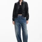 Desigual black biker jacket with zip closure Desigual black biker jacket with zip closure