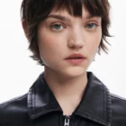 Desigual black biker jacket with zip closure Desigual black biker jacket with zip closure