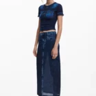 Desigual fitted denim print T-shirt Desigual fitted denim print T-shirt
