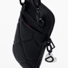 Desigual black quilted phone case