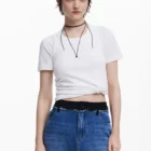 Desigual midi denim skirt with denim front and black back
