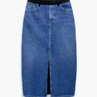 Desigual midi denim skirt with denim front and black back