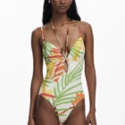 Desigual one-piece swimming costume with a tropical design Desigual one-piece swimming costume with a tropical design