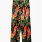 Desigual black floral fluid long culotte pants