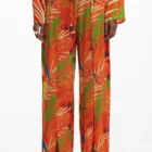 Desigual long viscose culotte pants