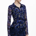 Desigual short chiffon dress with long sleeves and pleated ruffle skirt by Christian Lacroix Desigual short chiffon dress with long sleeves and pleated ruffle skirt by Christian Lacroix
