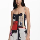 Desigual designer midi dress with thin straps Desigual designer midi dress with thin straps
