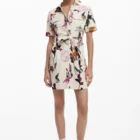 Desigual designer short floral shirt dress Desigual designer short floral shirt dress