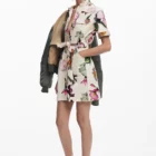 Desigual designer short floral shirt dress Desigual designer short floral shirt dress