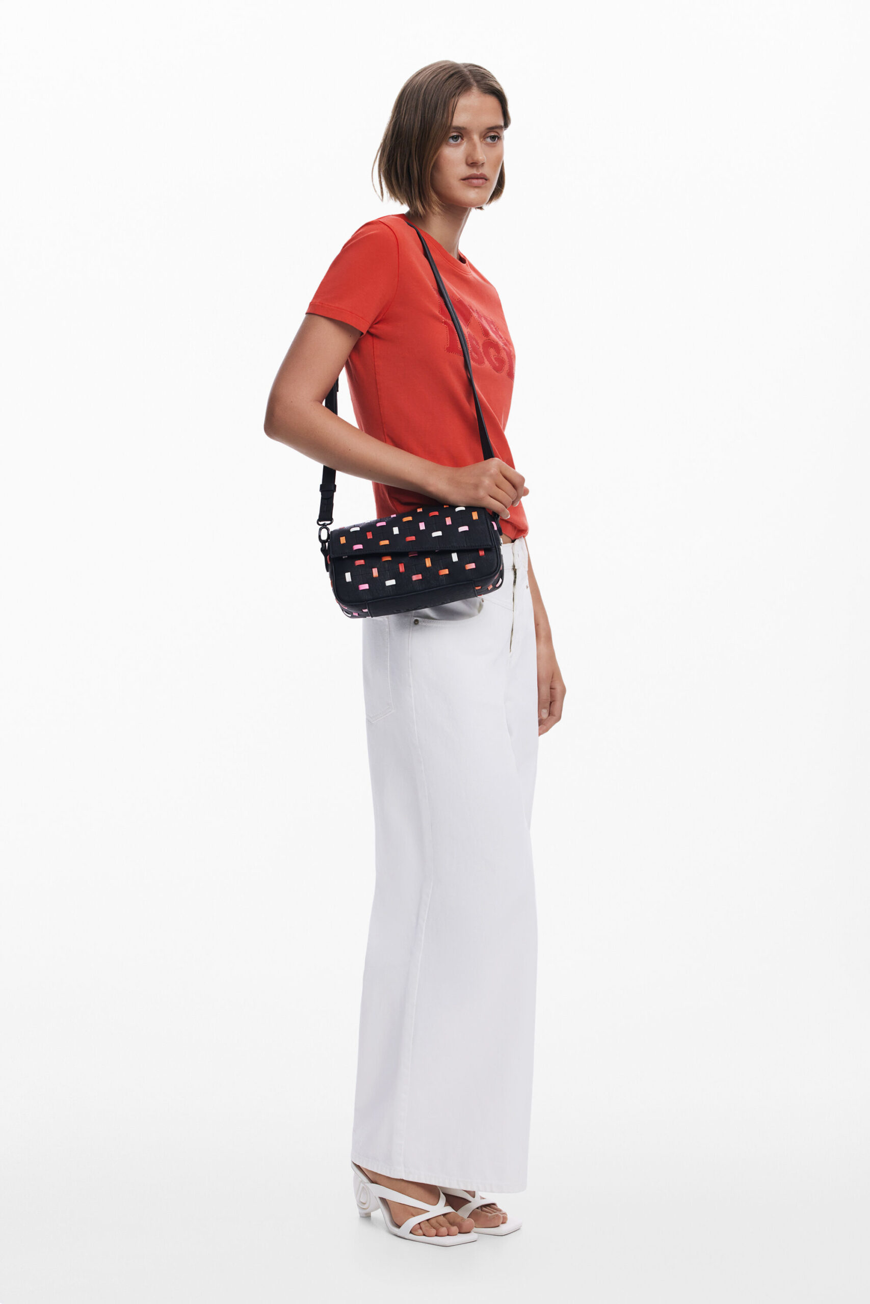 Desigual black bag with colourful inlay Desigual black bag with colourful inlay