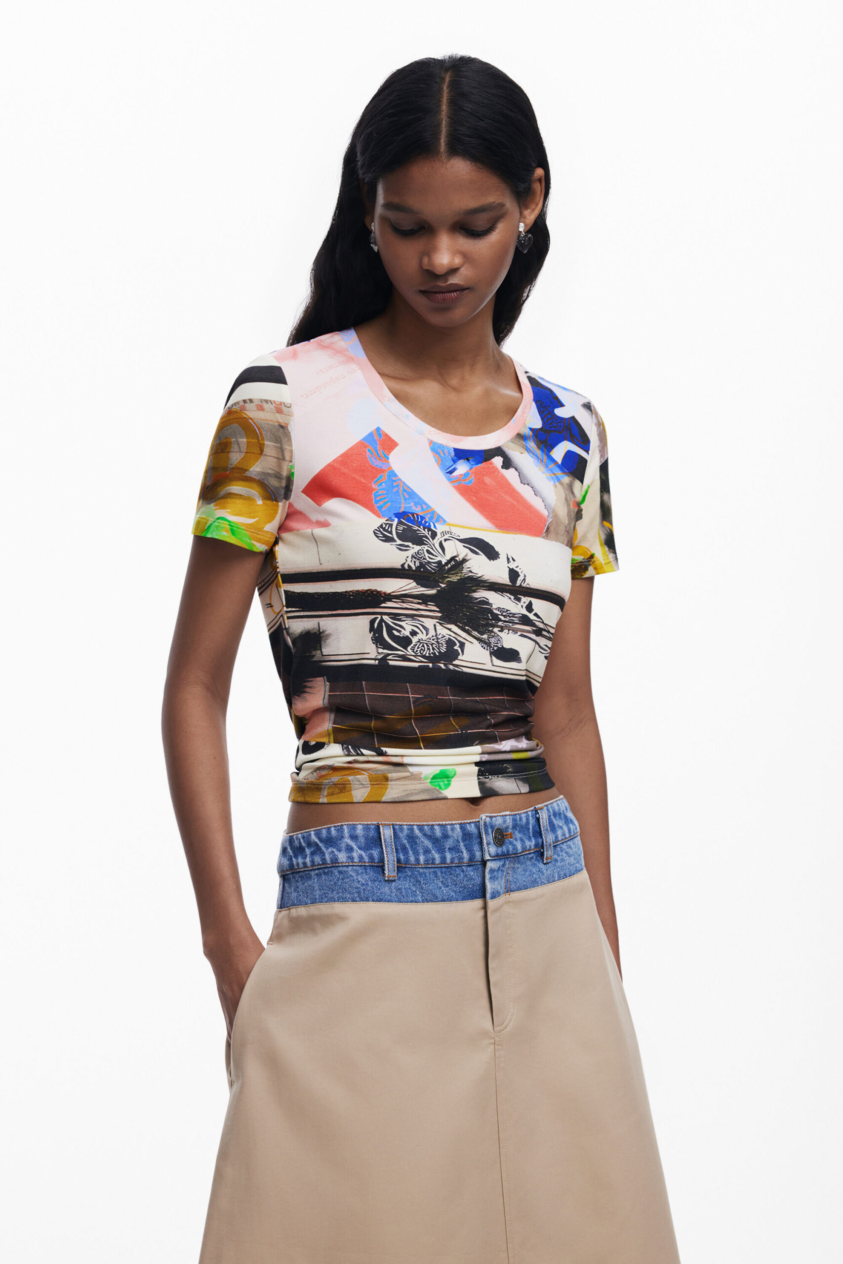 Desigual short sleeve collage print T-shirt Desigual short sleeve collage print T-shirt