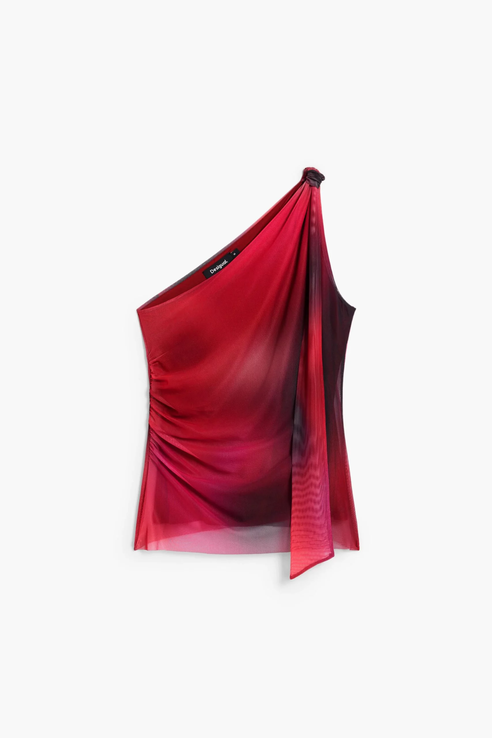 Desigual dark gradient pink tulle off-the-shoulder top Desigual dark gradient pink tulle off-the-shoulder top