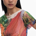 Desigual draped chiffon top
