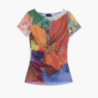 Desigual draped chiffon top