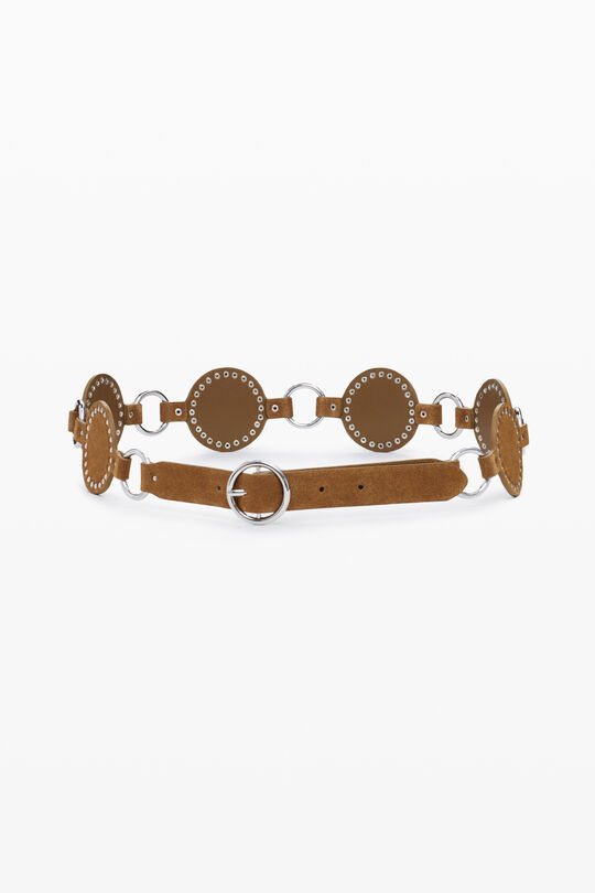 Desigual Articulated Leather Belt Brown