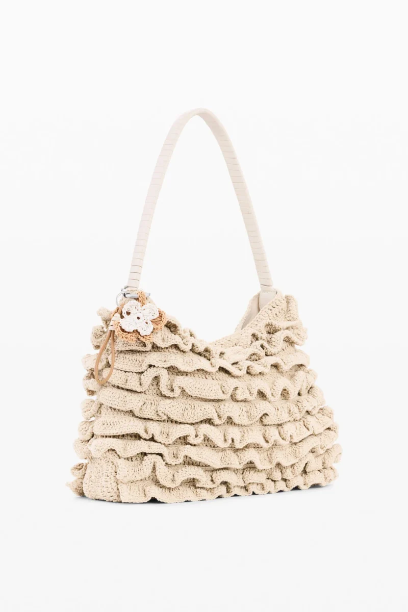 Desigual Large Crochet Bag Natural