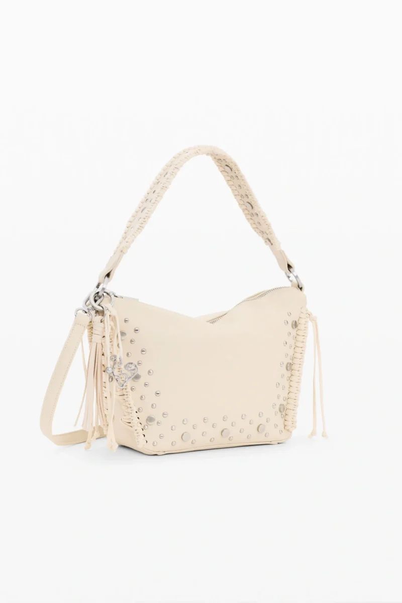 Desigual Medium Bag with Studs and Fringes