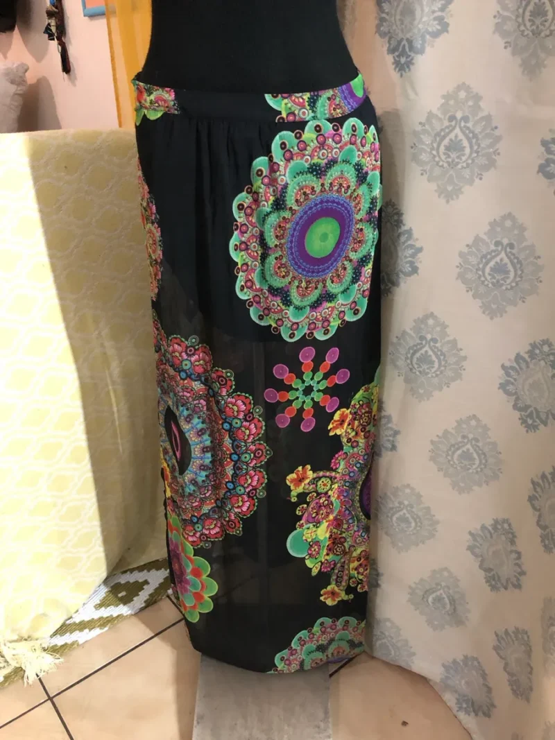 Pre-Loved Desigual Long Mandala Tulle Skirt - M/L