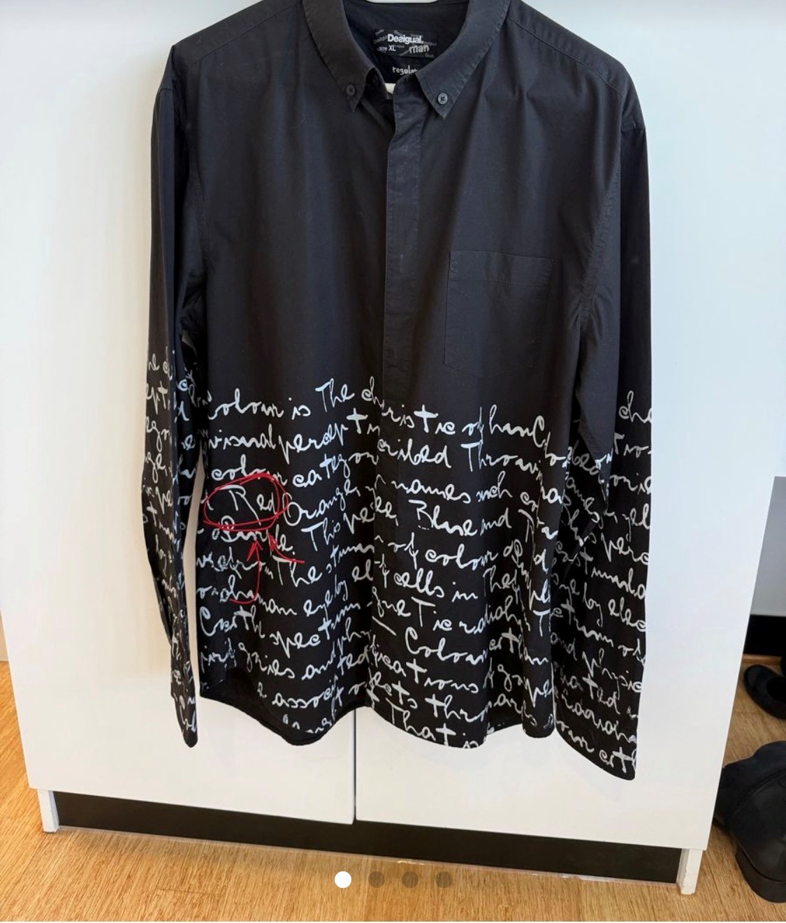 Desigual Pre-Loved Men's Shirt Long Sleeved with Text - Size XL Desigual Pre-Loved Men's Shirt Long Sleeved with Text - Size XL