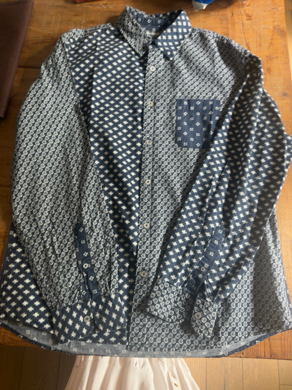 Desigual Pre-Loved Men's Long Sleeved Blue Shirt (SA - M) Desigual Pre-Loved Men's Long Sleeved Blue Shirt (SA - M)