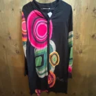 Pre-loved Desigual Black Circle Print Shirt Dress - Size M Pre-loved Desigual Black Circle Print Shirt Dress - Size M