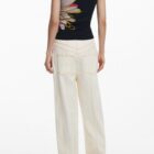 Desigual Women's T-shirt with Large Flower Desigual Women's T-shirt with Large Flower