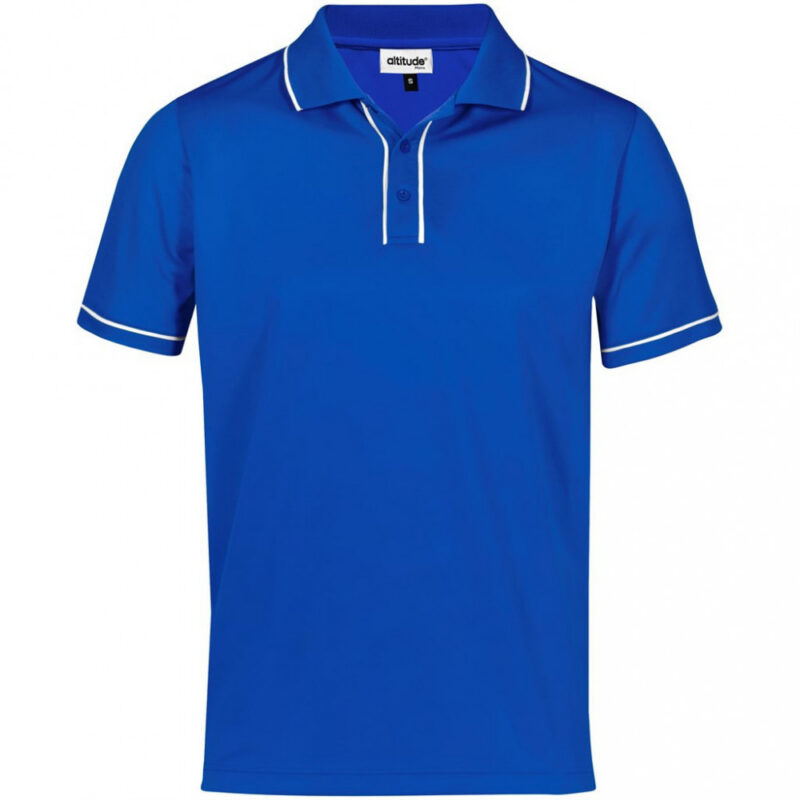 Altitude Everyday Golf Shirt - Royal Blue with White Trim