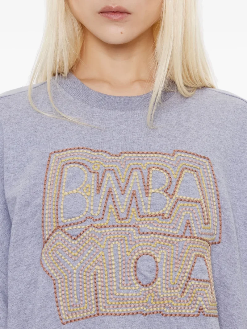 Bimba y Lola Green Sweatshirt with Embroidered Logo Bimba y Lola Green Sweatshirt with Embroidered Logo