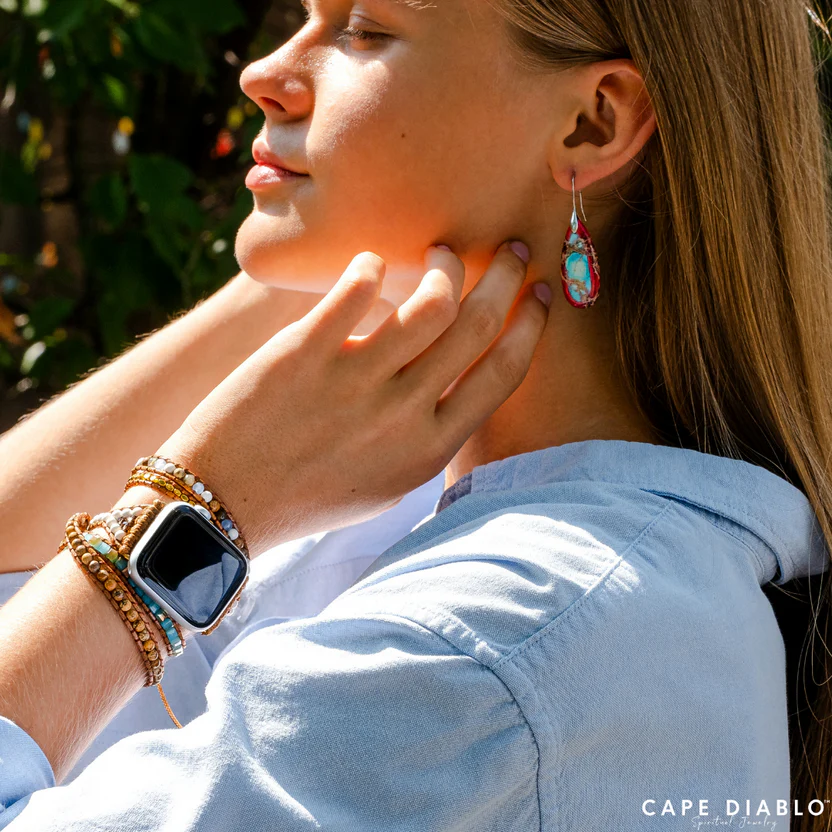 Cape Diablo Blue Earth Jasper Wrap Apple Watch Strap Cape Diablo Blue Earth Jasper Wrap Apple Watch Strap