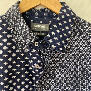 Desigual Pre-Loved Men's Long Sleeved Blue Shirt (SA - M)