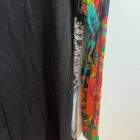 Desigual Pre-Loved Desigual Black Paisley and Green Rose Asymmetric Tunic Top, Size L