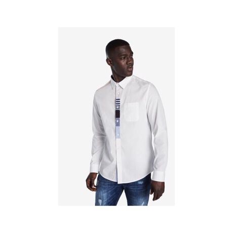 Desigual Pre-loved Men's White Long Sleeved Shirt - Size XL