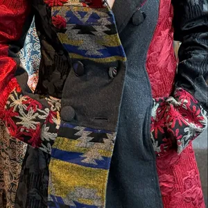 Pre-Loved Monte Cervino Patchwork Coat, Size M