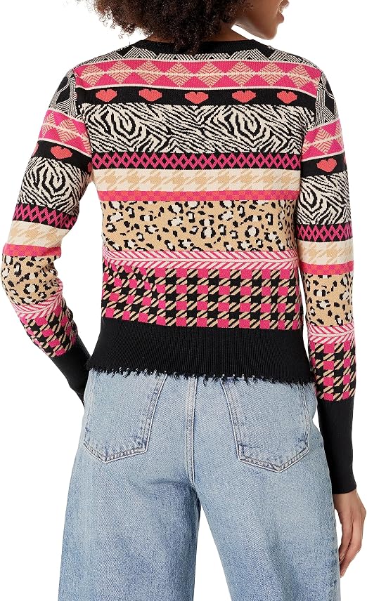 Desigual Pre-loved Pink Leopard Print Jersey, XS