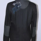 Desigual Pre-Loved Light Grey Tailored Jacket with Contrast & Embroidered Detail Desigual Pre-Loved Light Grey Tailored Jacket with Contrast & Embroidered Detail